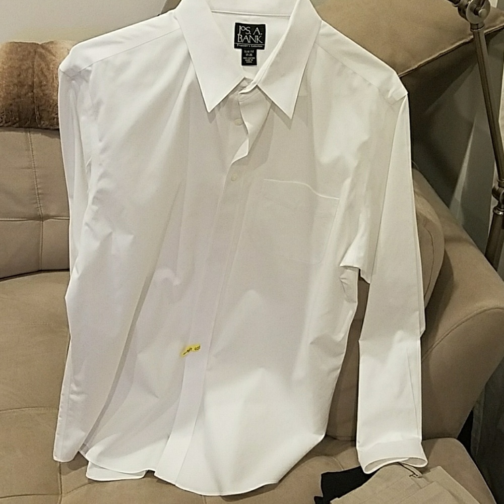 Men's Joseph A. Bank slim fit white dress shirt